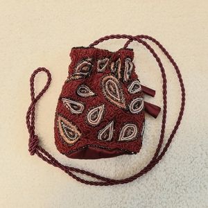 Red Beaded Purse